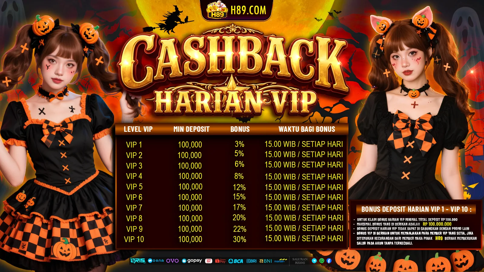 CASHBACK HARIAN VIP